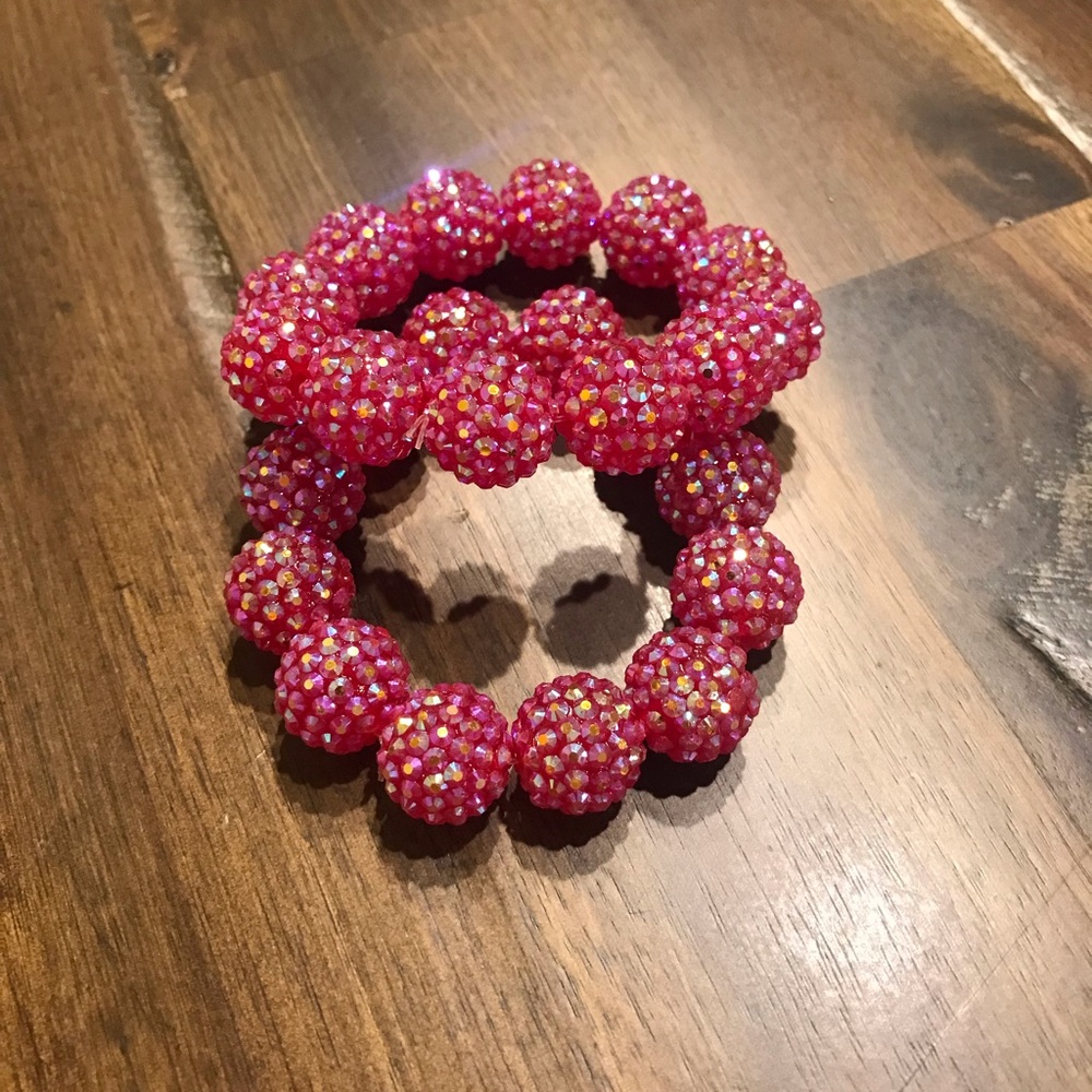Pink rhinestone Ball Bracelets new
